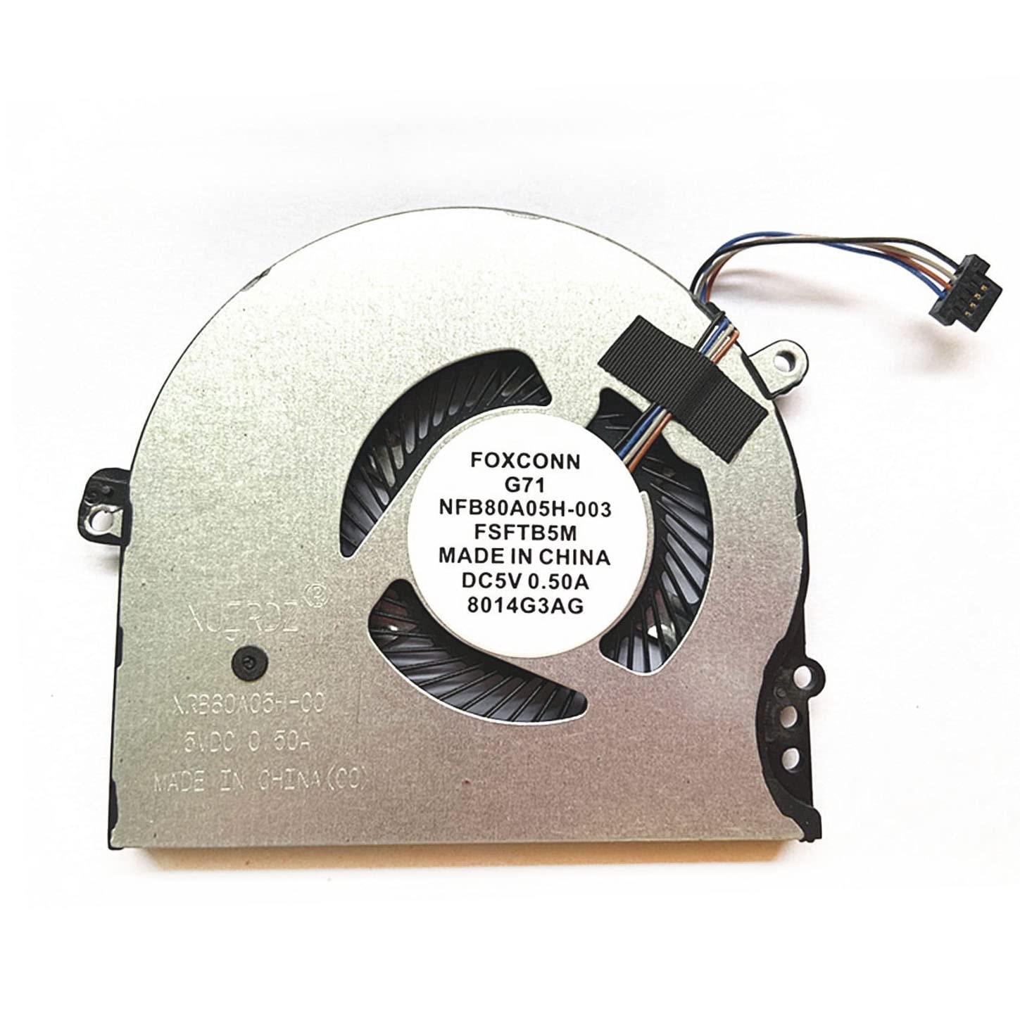 Fleshy Leaf New CPU Cooling Fan Replacement for HP Pavilion 15-CC 15-CK 14-BK 14-BP 15-CC700 15-CC708tx 15-CC715TX 15-CC710TX 14-BKXXX 15-CKXXX 14-BPXX Series NFB80A05H-003 TPN-Q191 927918-001