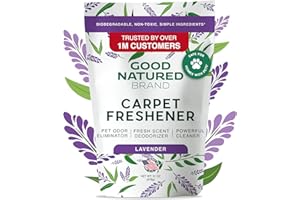 Good Natured Brand | Carpet Freshener & Deodorizer Powder | Pet Odor Eliminator for Strong Odor & Pet Urine | Fresh Natural Lavender Scent | Biodegradable, Safe for Homes with Pets - 31oz