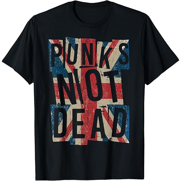 Amazon.com: Punk Rock Skull Mohawk Punk's Not Dead T-Shirt
