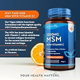 Nutravita MSM 2200mg Tablets 365 Vegan UK Made 6 Month Supply with Vitamin C view 2