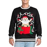 Tipsy Elves Light Up Ugly Christmas Sweaters for Men - Funny Holiday Pullover with LED Lights for Winter Gatherings