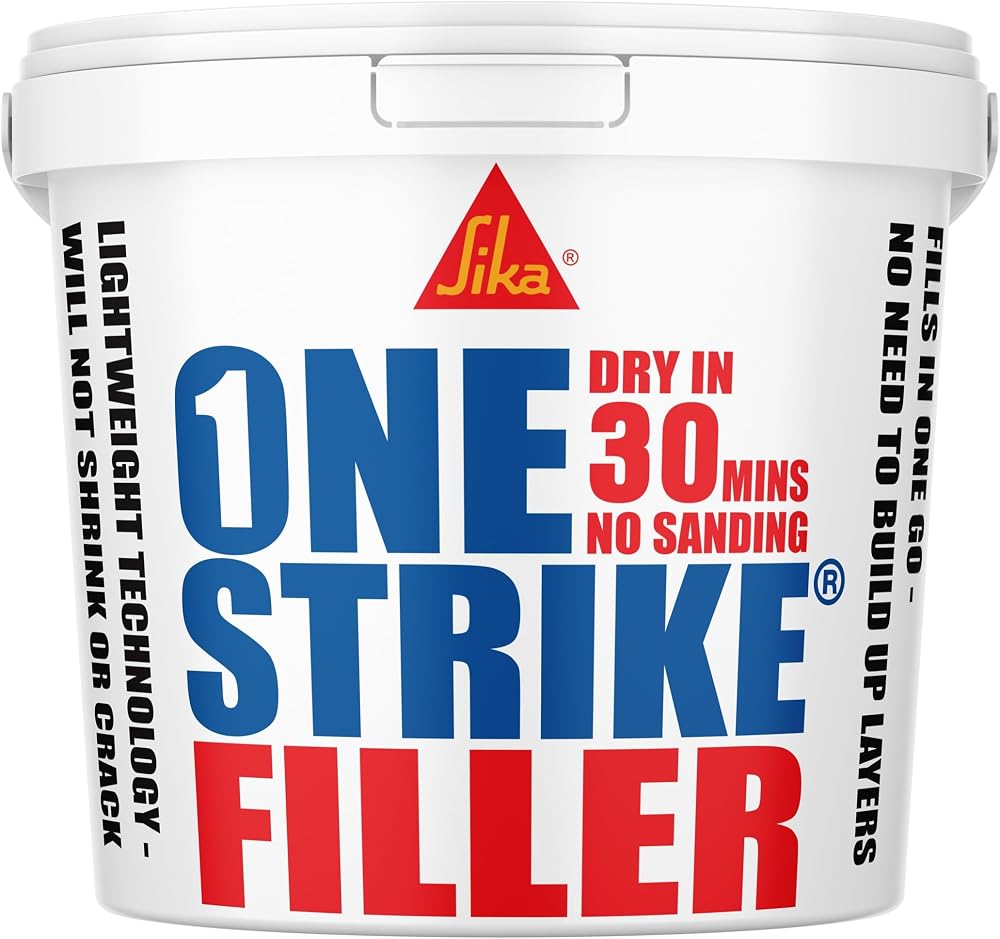 Everbuild Sika One Strike Ready to Use Filler White 1 Litre