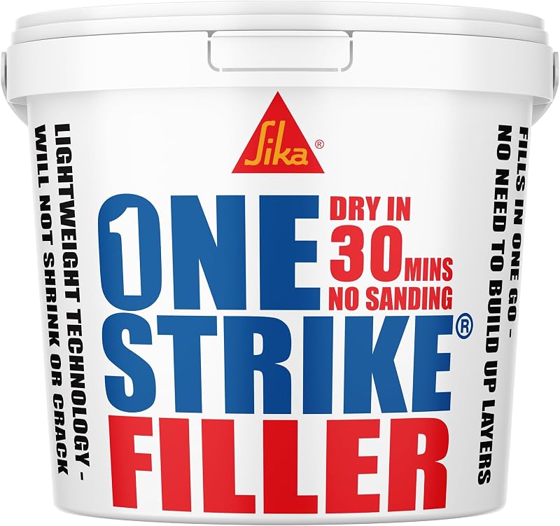 Everbuild Sika One Strike Ready to Use Filler White 1 Litre