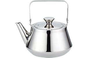 SANQIAHOME 1.2 Litre Stainless Steel teapot with Infuser A Modern, Minimalist Style