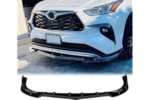 skkyoro Front Bumper Lip Splitter Spoiler for Toyota Highlander L/LE/XLE/Limited/Platinum 2020-2025，Splitter Under Chin Spoiler Body Kit Highlander Accessories (Glossy Black)