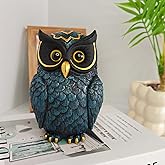 Owl Figurines Resin Statue Home Decor Sculptures Ornament for Bookshelf Living Room,Housewarming Gift