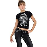 Forever 21 Womens Tee with Screens and Rhinsetones