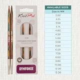 KnitPro Symfonie Interchangeable Circular Needles 5" 4.50mm Birch Wood view 4
