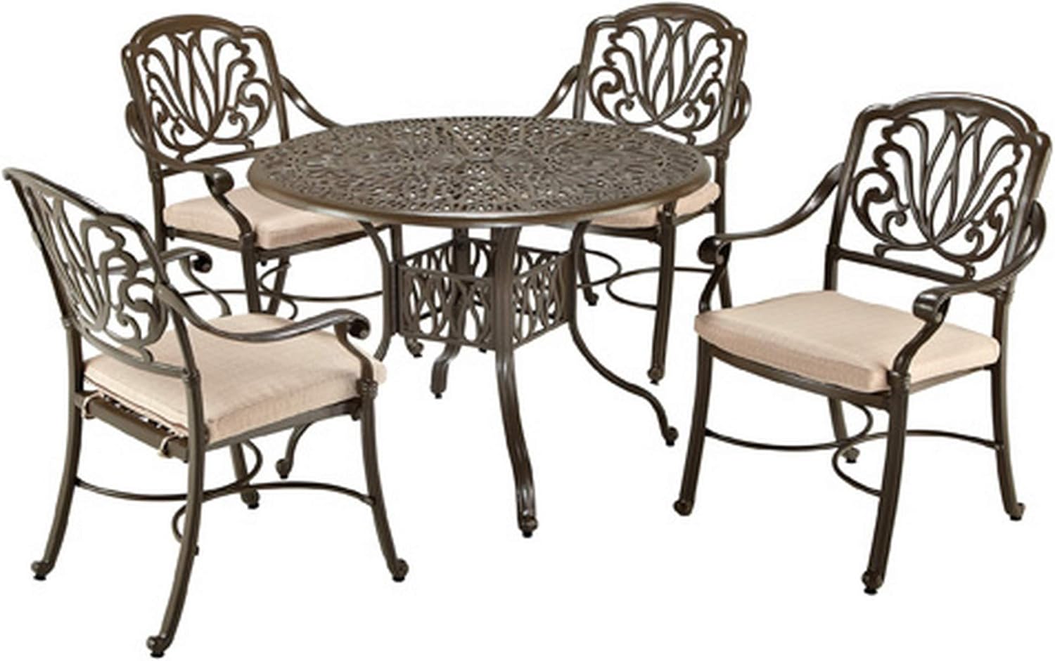 homestyles 6659-30 Outdoor Dining Table, 42Lx42Dx29.75H, Taupe : Garden & Outdoor