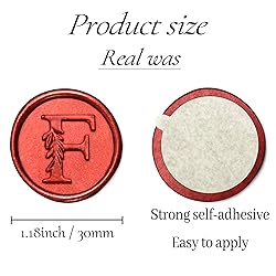 25Pcs Red Wax Seal Stickers Handmade Vintage