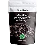 Viva Doria Malabar Black Peppercorns, Whole Black Pepper, Black Peppercorn For Grinder Refills, 12 Ounces