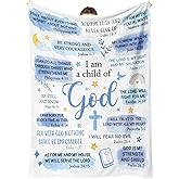 Encoink Baptism Gifts for Boys, I Am a Child of God Blanket, Christian Gifts for Men Birthday, Teen Boy Gifts Trendy Stuff, Inspirational Confirmation & First Communion Gifts for Boys (50 * 60)