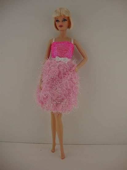 pink fuzzy dress