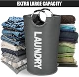 DOKEHOM 125L X-Large Collapsible Laundry Basket bag Dark Grey XL view 5