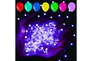 100pcs LED Balloon Lights - Purple, Mini Ball Lights Long Standby Time Round Led Flash Ball Lamp for Balloon Paper Lantern Ti