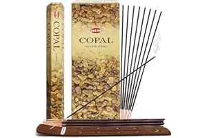 TRUMIRI Copal Incense Sticks and Incense Stick Holder Bundle Insence Insense Hem Incense Sticks