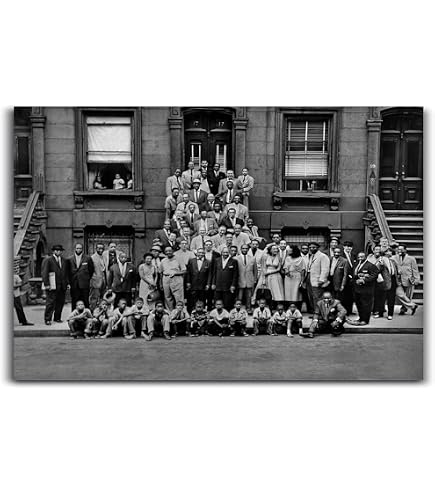 Amazon.com: Art Kane A Great Day in Harlem Jazz Portrait 1958 Art