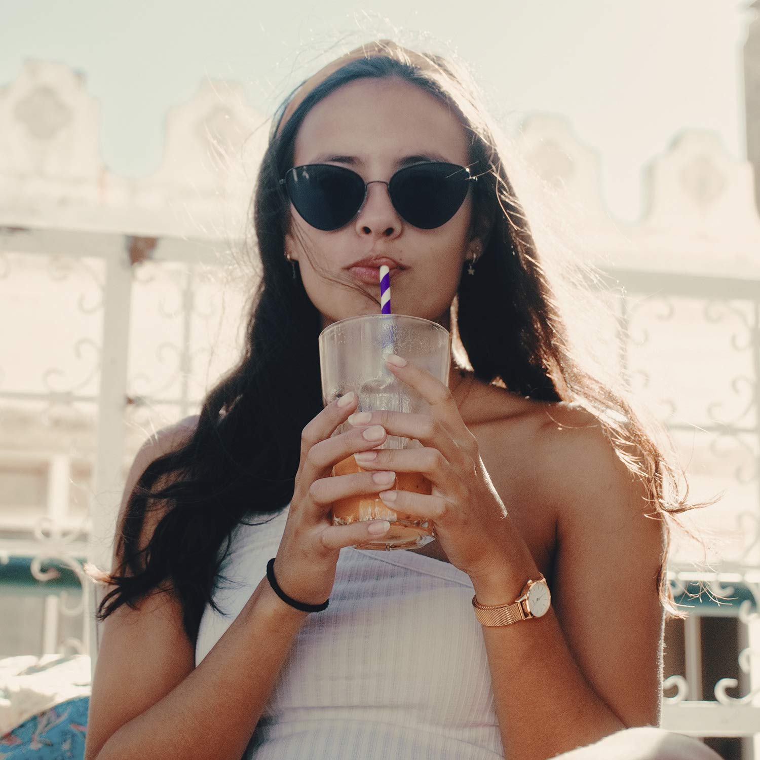 Weemium Paper Straws Disposable 200 Pack - Striped Straws in 10 Colors - Biodegradable, Durable and Eco friendly - Non-soggy Paper Straws for Drinking and Crafts - Image 9