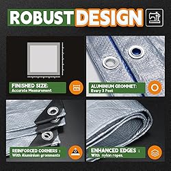 RAINDEWAY Tarps 8x10 Feet, 5.5 Mil - Multipurpose