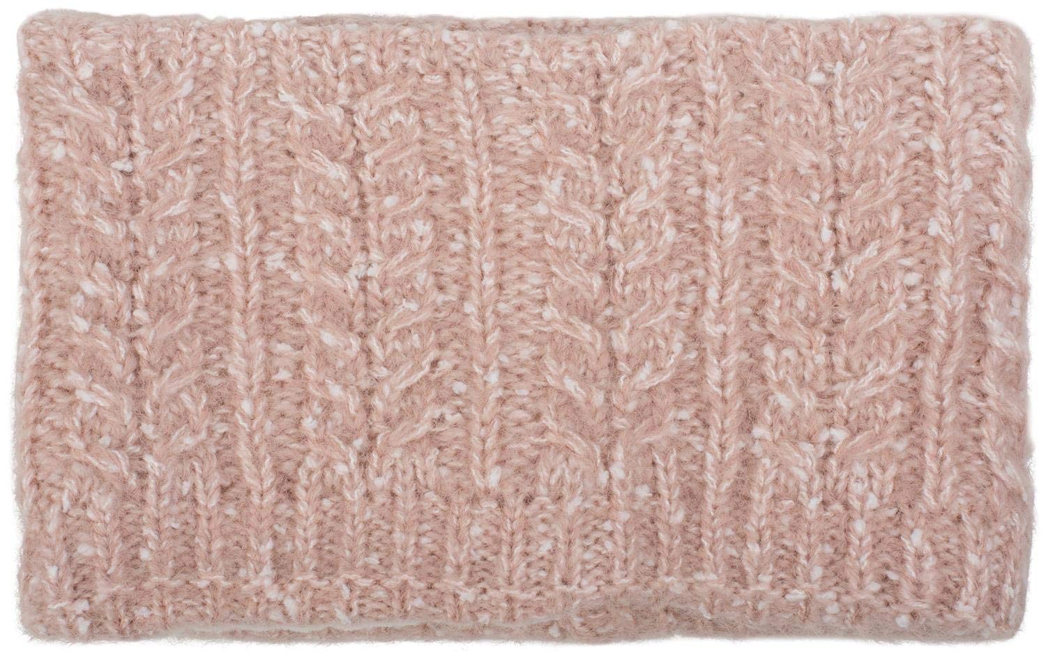 styleBREAKER women wide multifunctional knit headband with plait pattern, fleece lining, tube scarf, headband 04026030, color:Old Rose