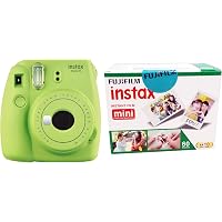 Fujifilm Instax Mini 9 Instant Camera (Lime Green) with Film (60 Shots)