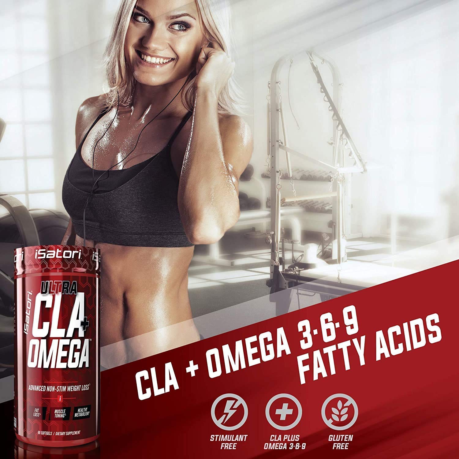 iSatori L-Carnitine LS3 Mixed Berry 1500mg (32 Servings) & iSatori Ultra CLA (90 Softgels)