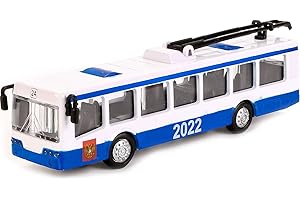 AEVVV Trolley Bus Model MTRZ 6223-1:72 Scale Diecast Metal Model - Russian Collectible Toy Cars