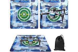 MCOKOE Universal Drone Landing Pad - Eco-Friendly & Foldable portable Ground Mat for DJI, Holy Stone, Potensic Drones Accessories (Fits All Models 19.7 * 19.7 IN) (Blue)
