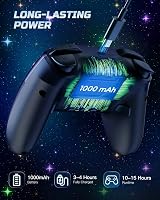 VOYEE Wireless Pro Controller for Switch PC RGB Light Turbo Wakeup 6 Axis view 7