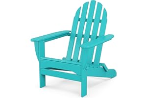 POLYWOOD AD5030AR Classic Folding Adirondack Chair, Height: 35.00" - Width: 29" - Depth: 35.00", Aruba