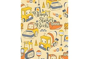Blank Sticker Book: Car Blank sticker book,Vehicles Blank Sticker Collection Books, Blank Sticker Album Girl, Sticker Books For Boys 4-8 Blank, ... For Kids,Happy Halloween Blank Sticker Book