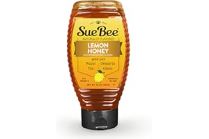 Sue Bee Infusions Lemon Flavored Honey, 16 Ounce Sue Bee Lemon Infused Honey For Tea and Water, Salads, USA Honey