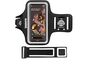 BUMOVE Gym Armband for Google Pixel 9 Pro XL, 8/7 Pro with Card Holder (Black)