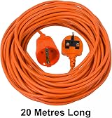 Spares2go 20m Extra Long Power Cable UK 3 Pin Plug for Qualcast view 2
