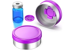 20mm Flip Off Caps Burr-Free Flip Top Caps Aluminum-Plastic Caps Single Tone Flip Top Seals for Glass Vial 100 Pcs by ZHANXUBIO (20mm, Purple)