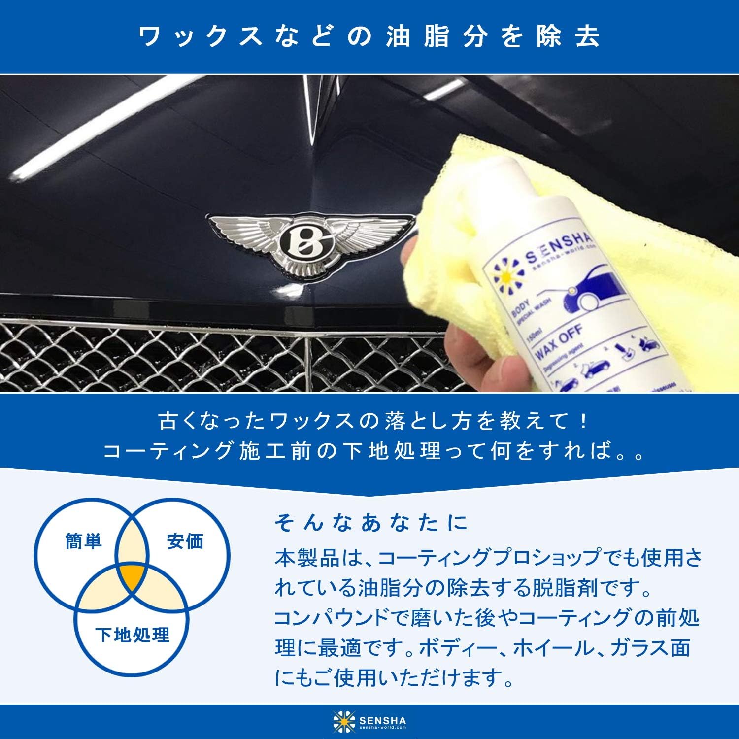 Amazon 洗車の王国 コーティング下地処理剤 ワックスオフ 4lプロ仕様 脱脂剤 洗車用品 910 4 車 バイク 車 バイク