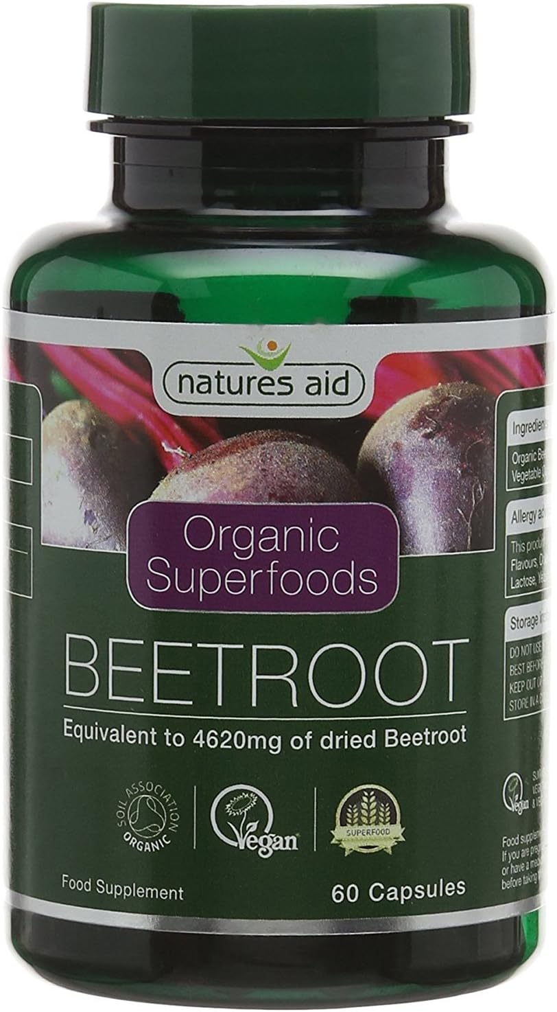 Natures Aid Org Beetroot Extract 4620mg 60 capsule (Pack of 2) Amazon