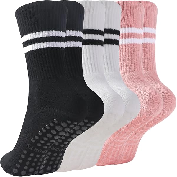 OUSITAID 4 Pack Pilates Yoga Non Slip Skid Socks - Ballet