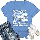 IFQ Womens Cruise Shirt Girls Trip Best Friend T-Shirt Bestie Summer Vacation Crewneck Tee