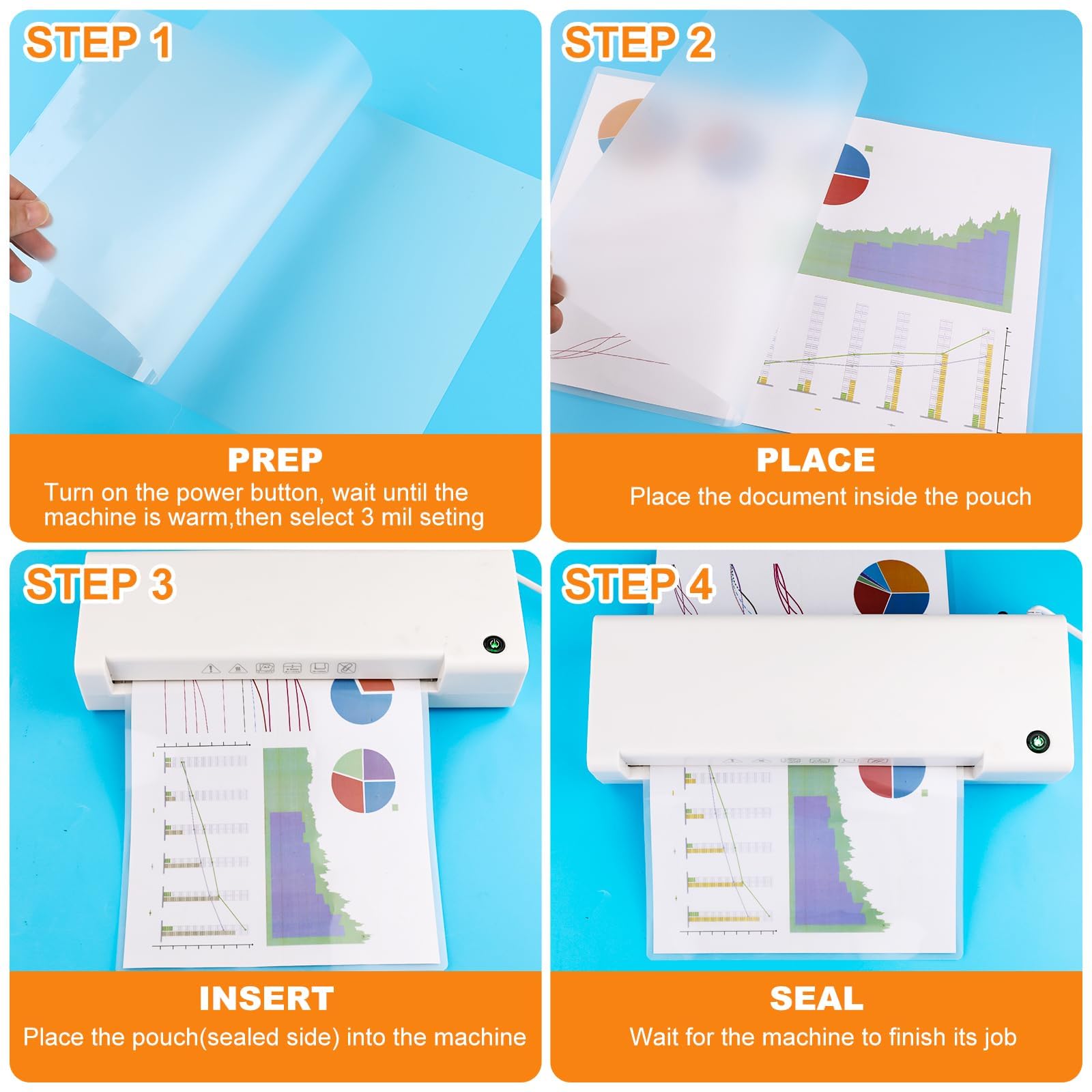 CAREGY 100 Pack Laminating Sheets, Hold 11 x 17 Inch Sheet, 3 Mil Clear Thermal Laminating Pouches 11.5 x 17.5 Inch Lamination Sheet Paper for Laminator, Round Corner