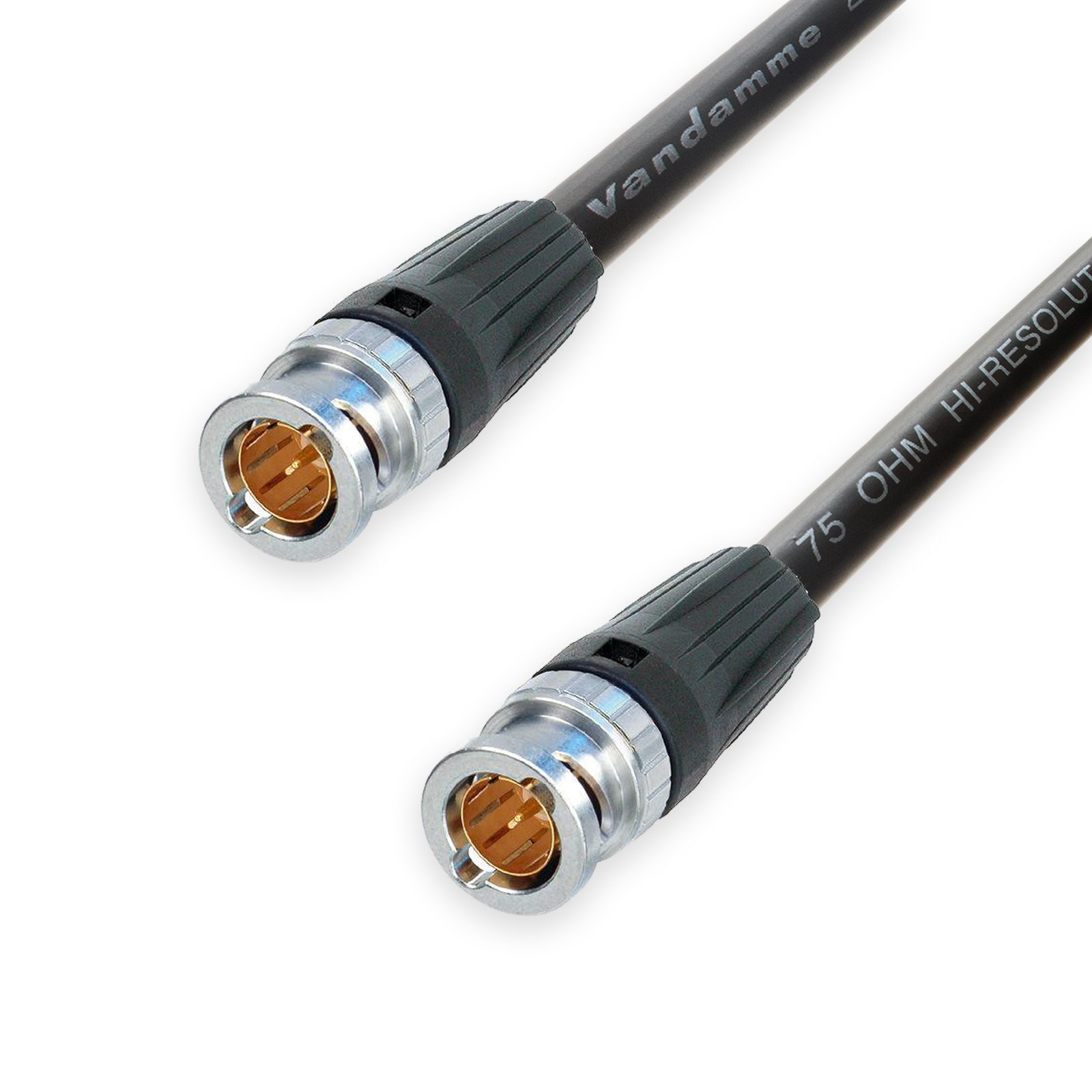 Neutrik BNC to BNC Lead Van Damme Coaxial Cable 75 ohm, Video CCTV Word Clock (40 m, Black)