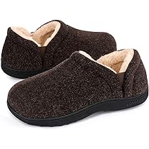 Zizor Mens Slipper, Velcro House Shoes 