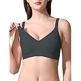 seramera Women's Maternity Nursing Bra for Pregnancy & Breastfeeding - V Neck Seamless Wireless Bra