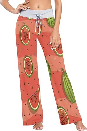 Women's Stars and Stripes Printed Comfortable Pajama Pants - Red / White