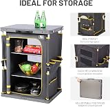 TIMBER RIDGE Compact Folding Kitchen Cabinet Camping Garden Storage 3 Shelves view 6