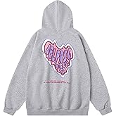 Aelfric Eden Graphic Hoodie Womens Oversized Hoodies Y2k Cute Heart Print Sweatshirt Streetwear Hooded Pullover