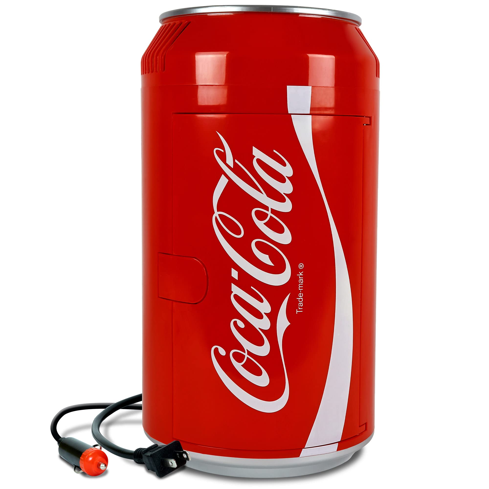 Coca-Cola 12 Can Portable Mini Fridge W/ 12V DC And 110V AC Cords