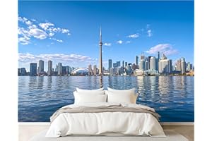 Wall Mural Peel and Stick Skyline Toronto Wallpaper Removable Self-Adhesive Large Murals Wall Decor for Kids Room Bedroom Liv