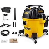 DEWALT 10 Gallon Shop Vacuum Wet and Dry, 5.5 Peak HP Poly Wet Dry Vacuum Cleaner with Attachments, 2-Stage Motor, Portable H