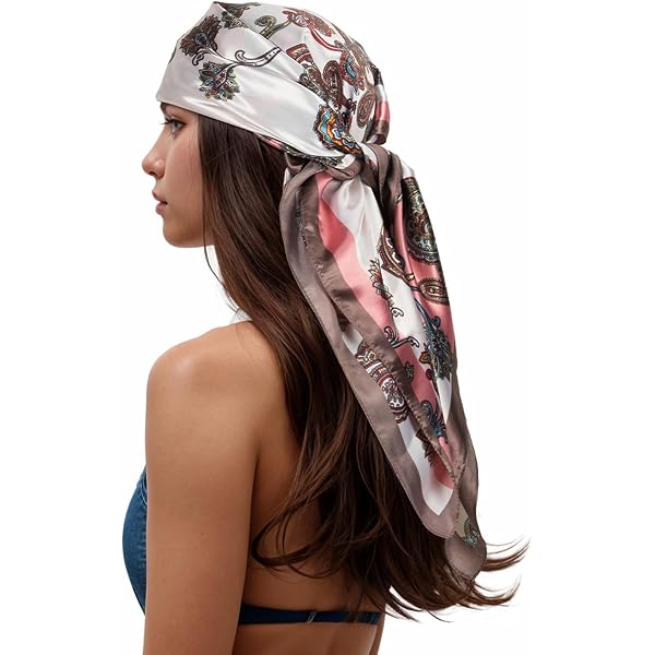 Floerns Damen Blumen-Stickerei Haar Schal – Durchsichtiges Stirnband In Schwarz (80x80 Cm)